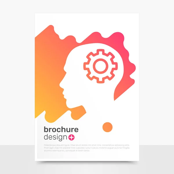 Creative Vector Brochure Design Think Brochure Background Mockup Profile Brochure — Stock Vector