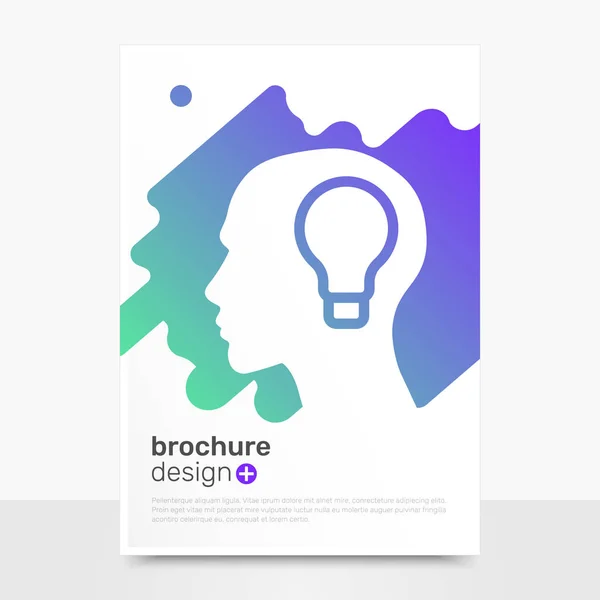 Creative Vector Brochure Design Idea Brochure Background Mockup Profile Brochure — Stock Vector