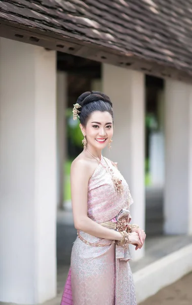 Beautiful Thai Girl Thai Traditional Costume — Stock Photo, Image