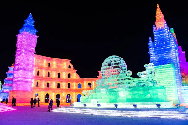 Harbin China Jan 2019 Festival Internacional Escultura Gelo Neve Harbin — Fotografia de Stock