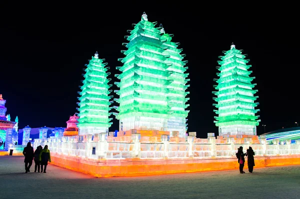 Harbin China Jan 2019 Festival Internacional Escultura Gelo Neve Harbin — Fotografia de Stock