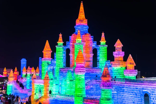 Harbin China Jan 2019 Festival Internacional Escultura Gelo Neve Harbin — Fotografia de Stock