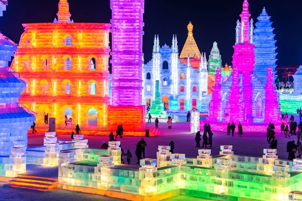 Harbin China Jan 2019 Festival Internacional Escultura Gelo Neve Harbin — Fotografia de Stock