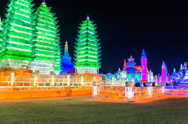 Harbin China Jan 2019 Festival Internacional Escultura Gelo Neve Harbin — Fotografia de Stock