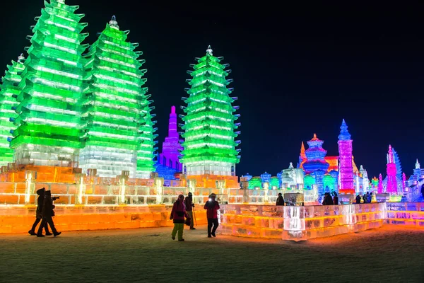Harbin China Jan 2019 Festival Internacional Escultura Gelo Neve Harbin — Fotografia de Stock