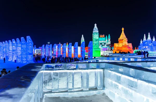 Harbin China Jan 2019 Harbin Internationale Ijs Sneeuw Sculpture Festival — Stockfoto