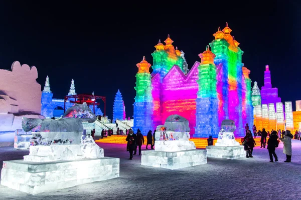 Χάρμπιν Κίνα Νοε 2019 Χαρμπίν Ice Διεθνές Φεστιβάλ Γλυπτικής Χιονιού — Φωτογραφία Αρχείου