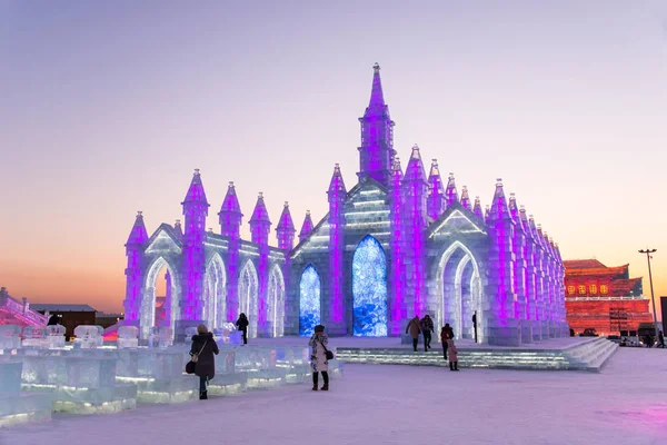 Harbin China Januar 2019 Harbin International Ice Snow Sculpture Festival — Stockfoto