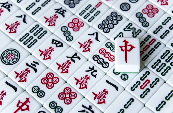 Mahjong Ancient Asian Board Game — Stock Photo, Image