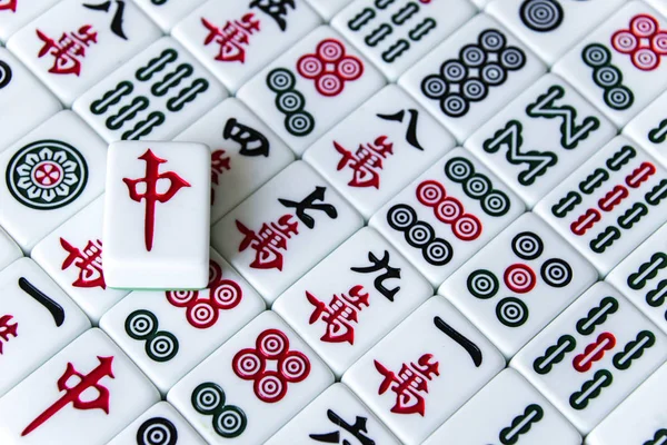 Mahjong Antiguo Tablero Asiático Juego — Foto de Stock