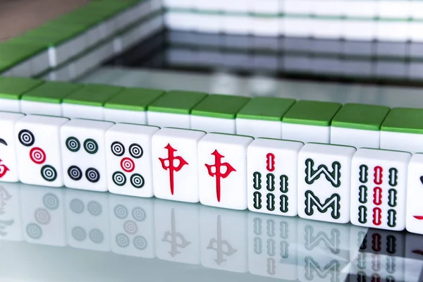 Mahjong Ancient Asian Board Game — Stock Photo, Image