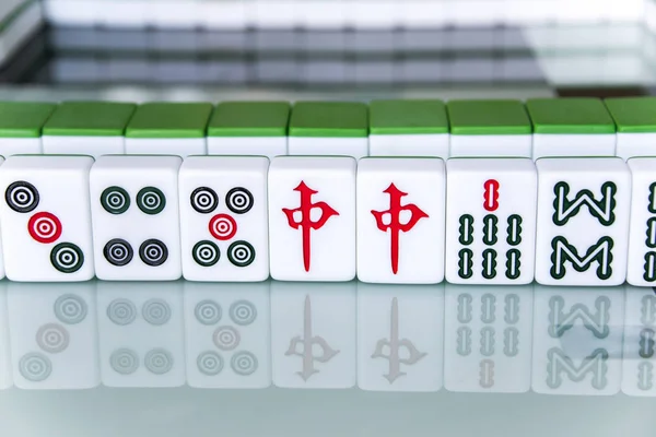 Mahjong Antiguo Tablero Asiático Juego — Foto de Stock