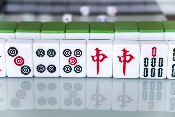 Mahjong Antiguo Tablero Asiático Juego — Foto de Stock