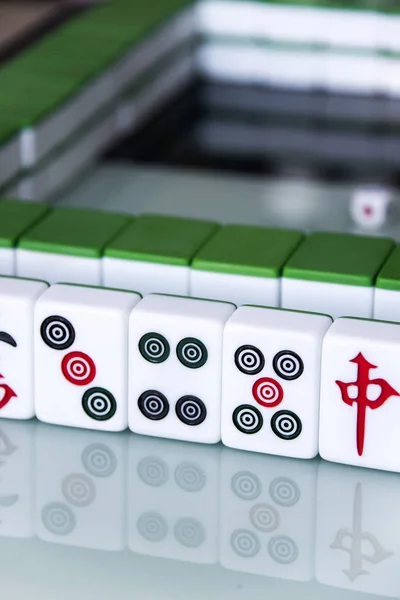 Mahjong Antiguo Tablero Asiático Juego — Foto de Stock