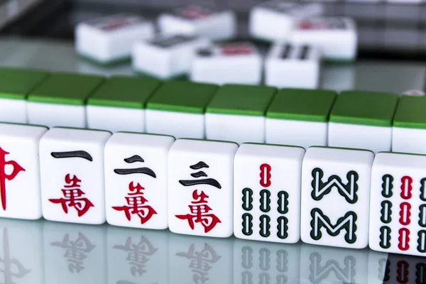 Mahjong Antiguo Tablero Asiático Juego — Foto de Stock