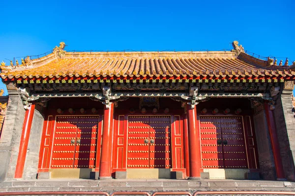 Mukden Palace veya Shenyang Imperial Palace erken Mançu Qing Hanedanı Liao Ning, Çin eski İmparatorluk Sarayı yapıldı