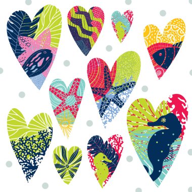 Denizi seviyorum. Deniz kalp ile ayarla.