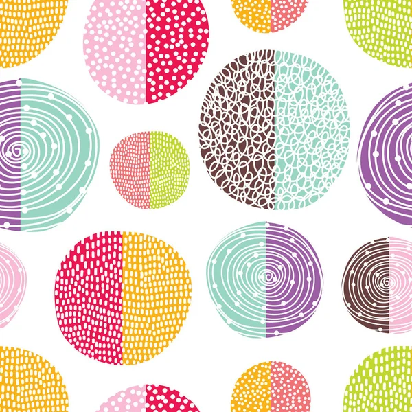 Naadloos Patroon Polka Dot Stof Behang Vector — Stockvector