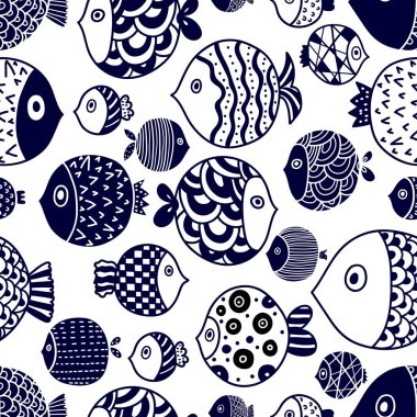 Şirin balık. Çocuk geçmişi. Kusursuz desen.