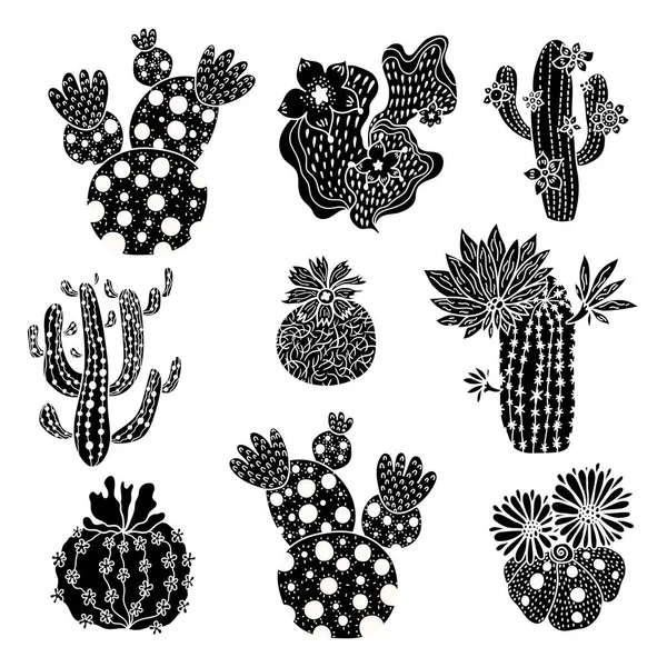 Roztomilý Kaktus Barevný Bezešvný Vzor — Stockový vektor