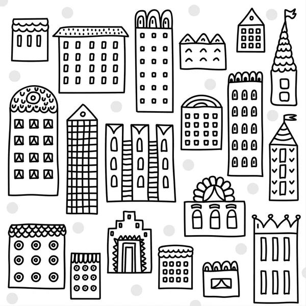 Evim güzel evim. Şirin evler ile ayarla. Şehir.