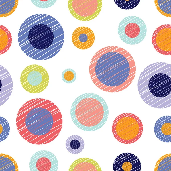 夏の水玉 ビンテージ ベクトルのシームレス パターン — ストックベクタ