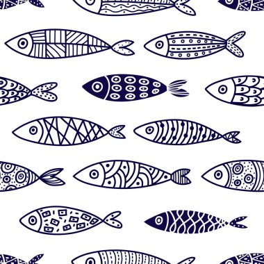 Sevimli balık. Çocuklar arka plan.