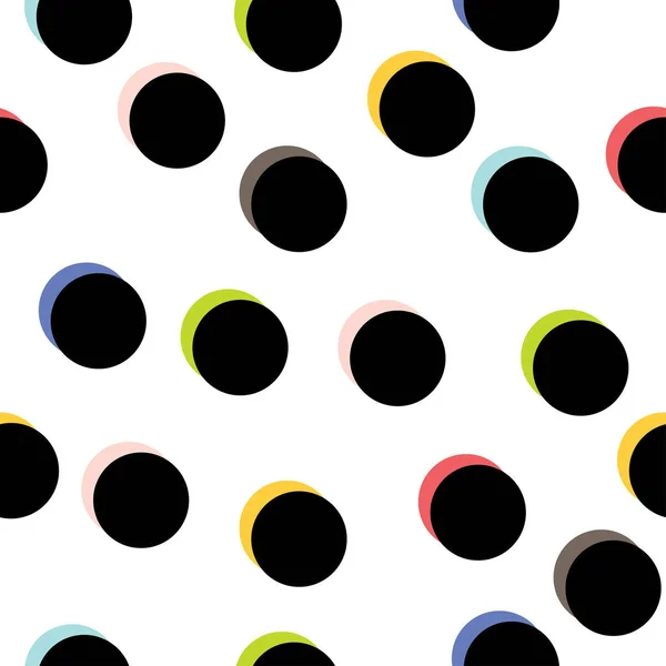 Seamless Pattern Polka Dot Fabric Wallpaper Vector — Stock Vector
