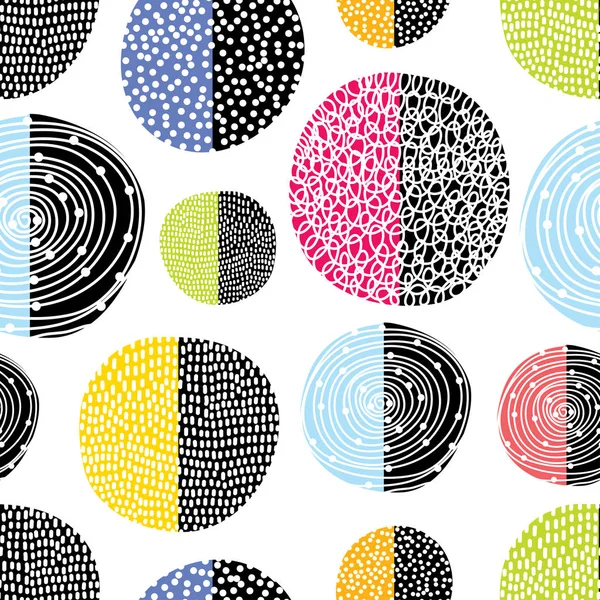 Seamless Pattern Polka Dot Fabric Wallpaper Vector — Stock Vector