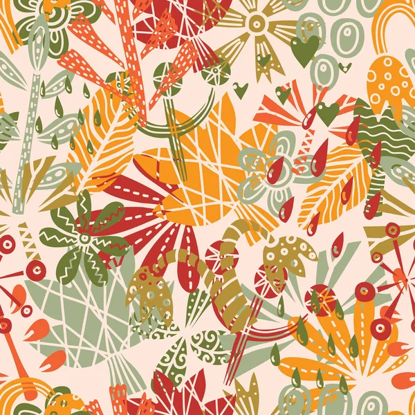 Autumn Forest Motifs Seamless Pattern Can Used Wallpaper Pattern Fills — Stock Vector