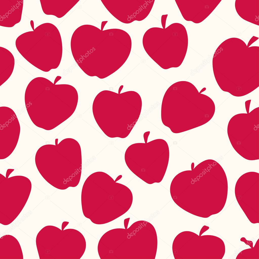 Red apple. Seamless pattern can be used for wallpaper, pattern fills, web page background, surface textures.