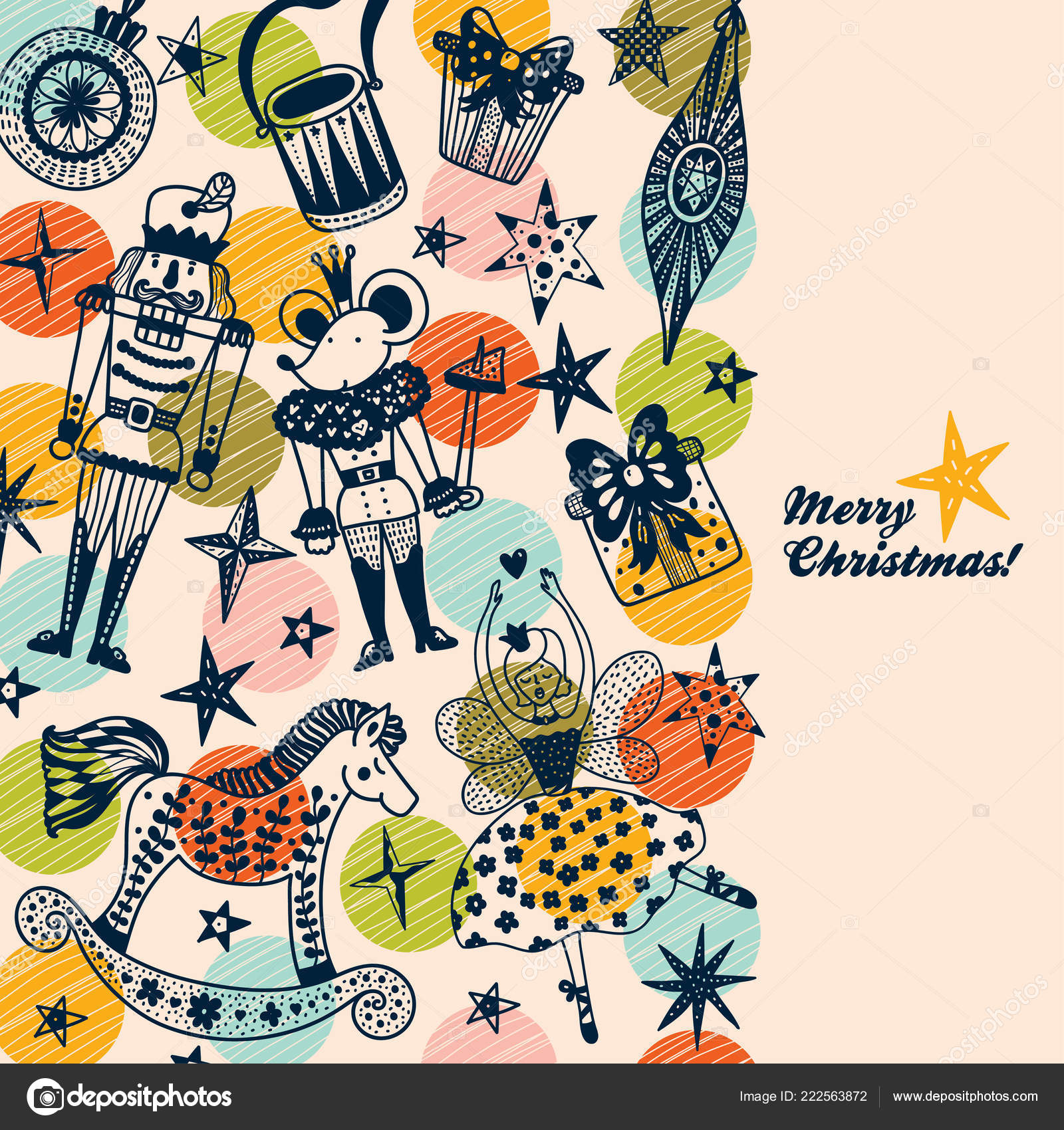 Nutcracker Christmas Vector Card Stock Vector Image By C Vyazovskaya