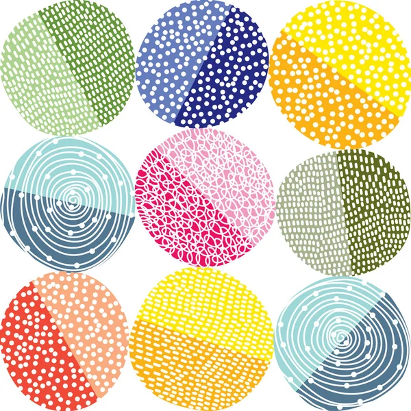 Decoratieve Abstracte Polka Dots Stijl Van Jaren Vrolijke Polka Dot — Stockvector