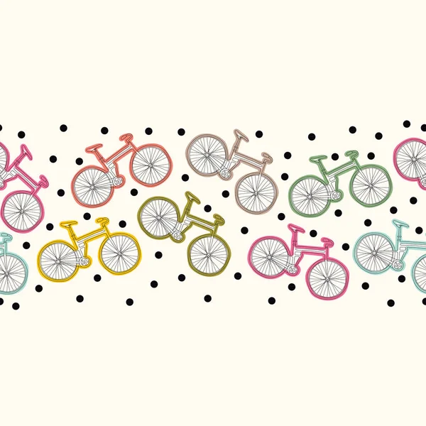 可爱的自行车矢量插图 — 图库矢量图片
