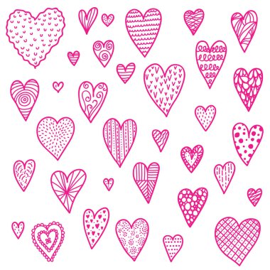 Kalp desen vektör çizim 