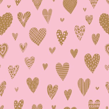 Kalp desen vektör çizim 