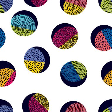 Daire Dikişsiz desen vektör çizim 