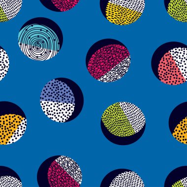 Daire Dikişsiz desen vektör çizim 