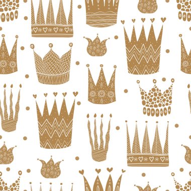 Lüks altın desenle kron ve lekeli. Duvar kağıdı, tekstil, ambalaj, web sayfası arka planı davetiye, için kullanılabilir.