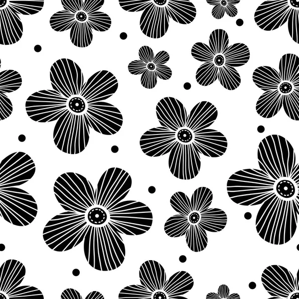 Blume Nahtlose Muster Vektor Illustration — Stockvektor