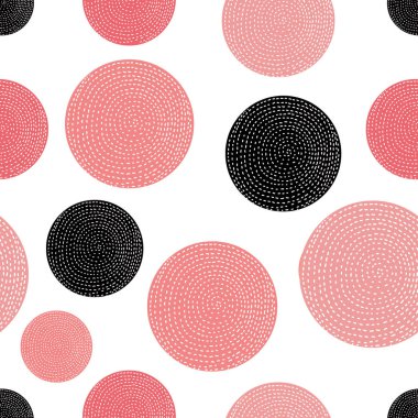 Daire Dikişsiz desen vektör çizim 