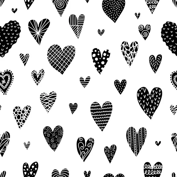 Corazón Sin Costuras Patrón Vector Ilustración — Vector de stock