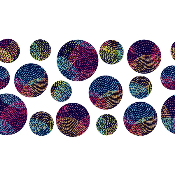 Cirkel Sömlösa Mönster Vektorillustration — Stock vektor