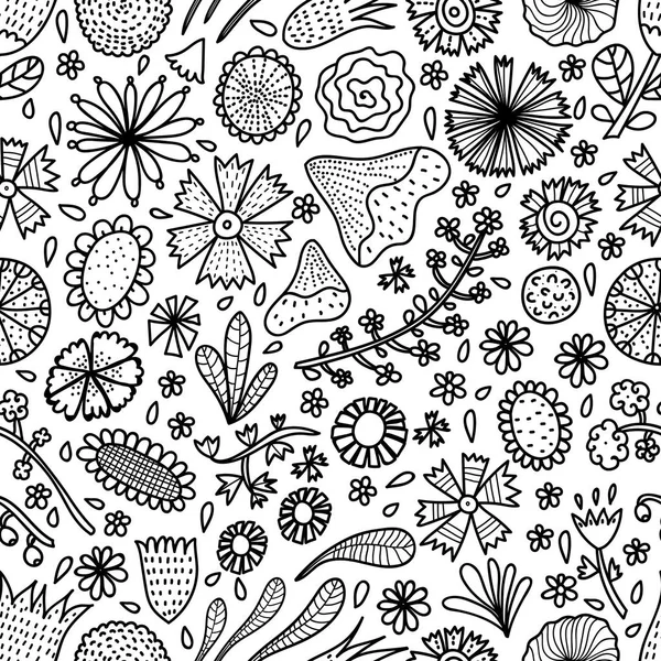 Blume Nahtlose Muster Vektor Illustration — Stockvektor