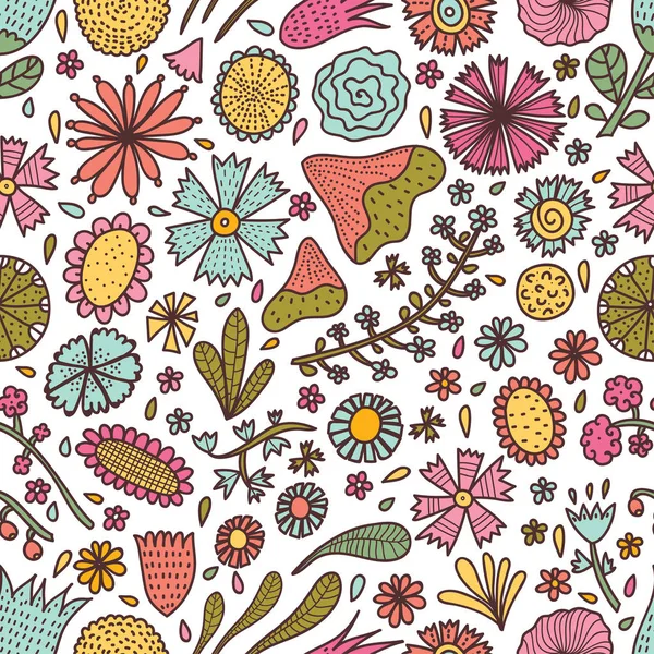 Flower Seamless Pattern Vector Illustration — Stock Vector