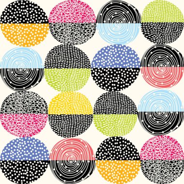 Daire Dikişsiz desen vektör çizim 