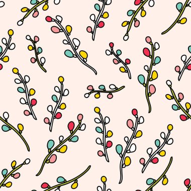 Söğüt ağacı dalı vektör çizim 