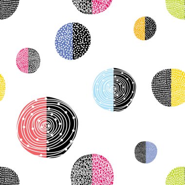 Daire Dikişsiz desen vektör çizim 