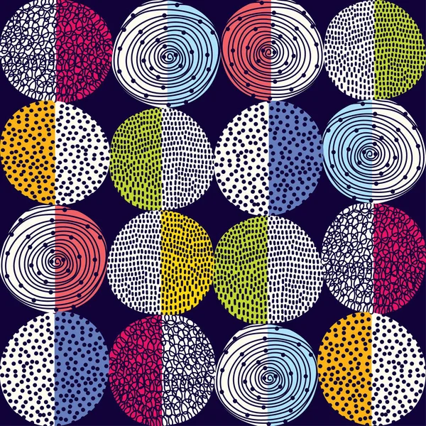 Circle Seamless Pattern Vector Illustration — Stock Vector