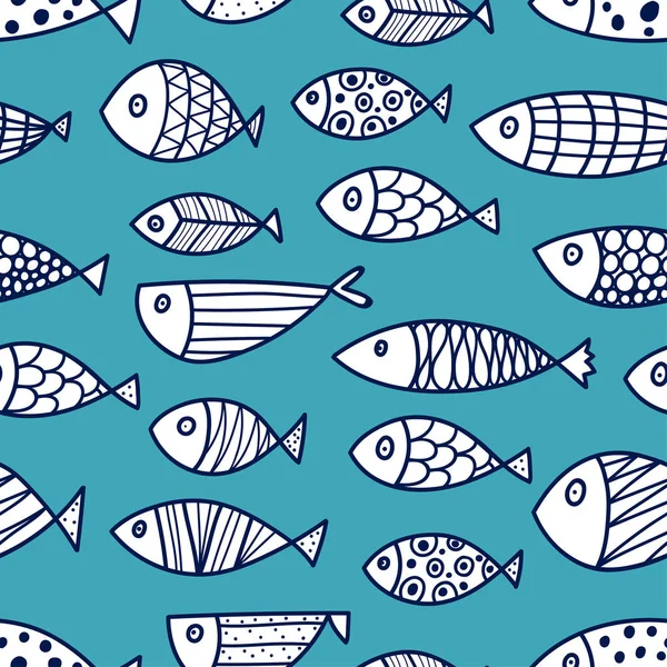 Ψάρια Διάνυσμα Χωρίς Ραφή Πρότυπο — Διανυσματικό Αρχείο